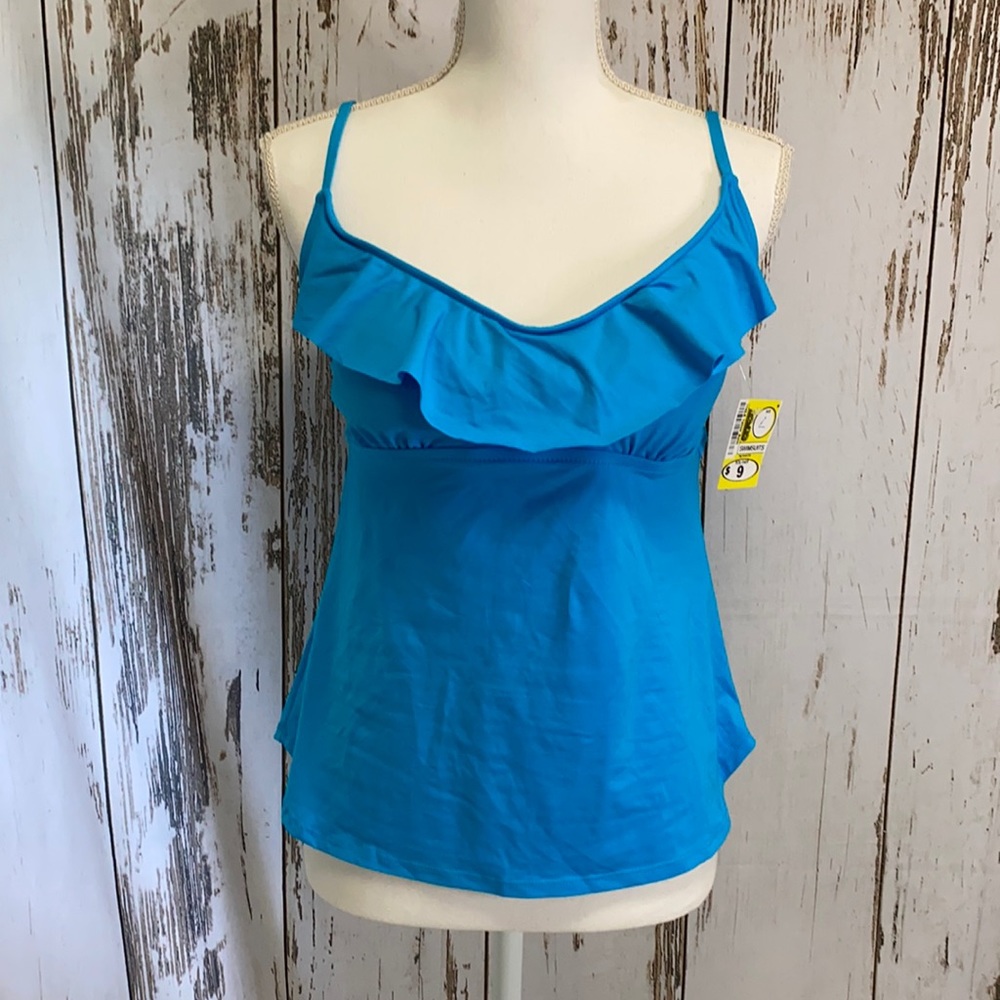 STYLUS Turquoise Tankini Top